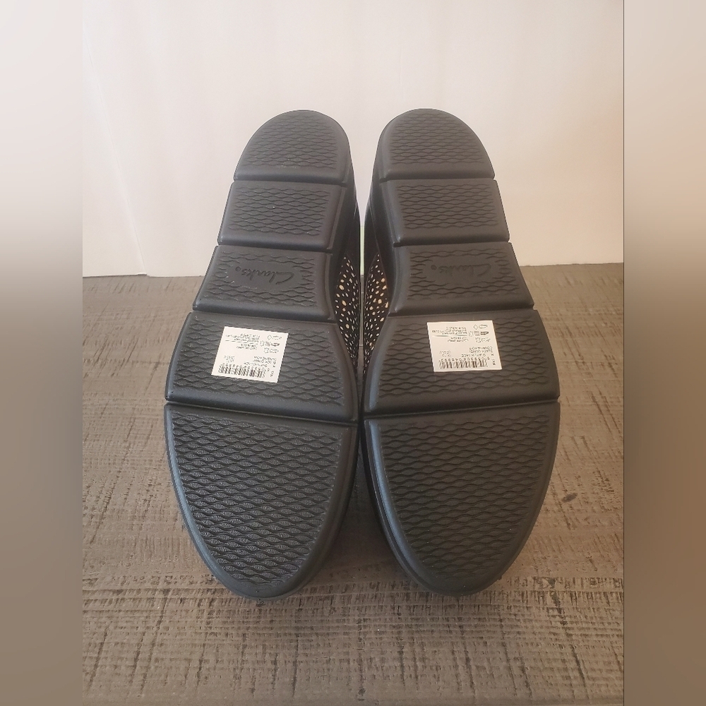 Clarks Unstructured Darcey Lace Black Leather Size 9.5 - Picture 4 of 11